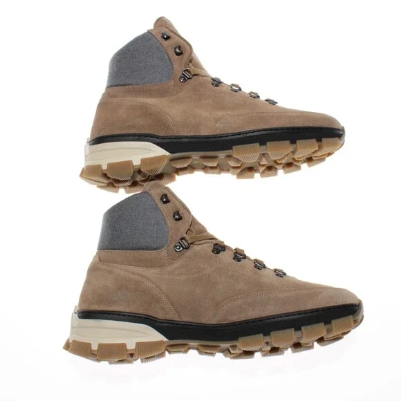 Di Bianco NWB Livigno Suede Hiking Boots Size 44.5 US 11.5 Fontanella Oslo Brown